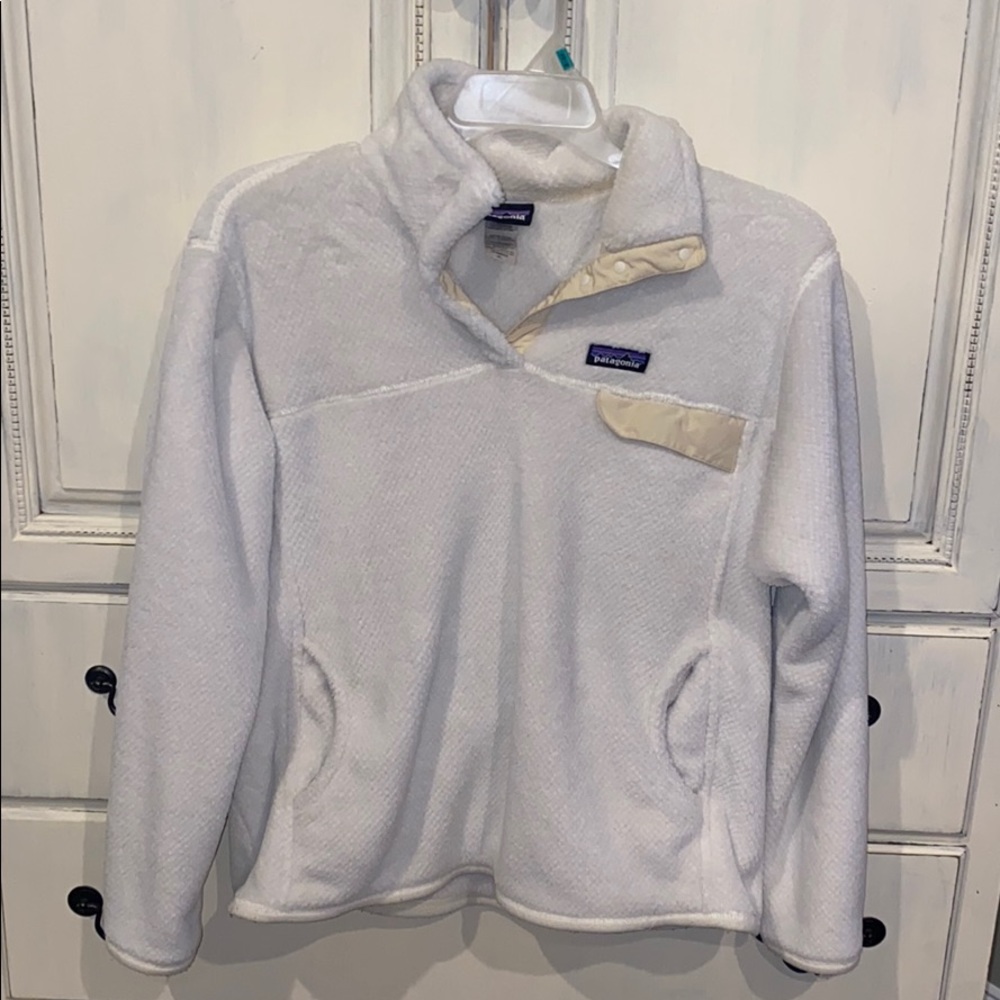 Patagonia Button pullover XL Cream w/Pockets